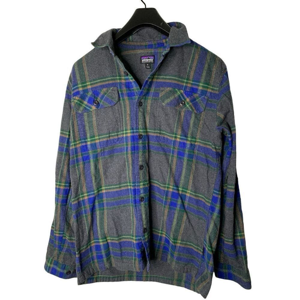 Patagonia Midweight Fjord Flannel Organic Cotton button down plaid medium 42400
